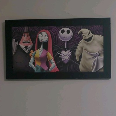 Disney Nightmare Before Christmas Framed Print Featuring Characters