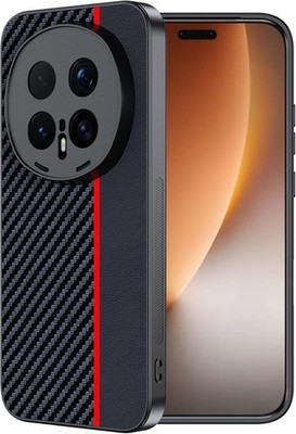 Honor Magic 8 Pro Case - Kohlefaser -  - Texturiert - Rot und Schwarz