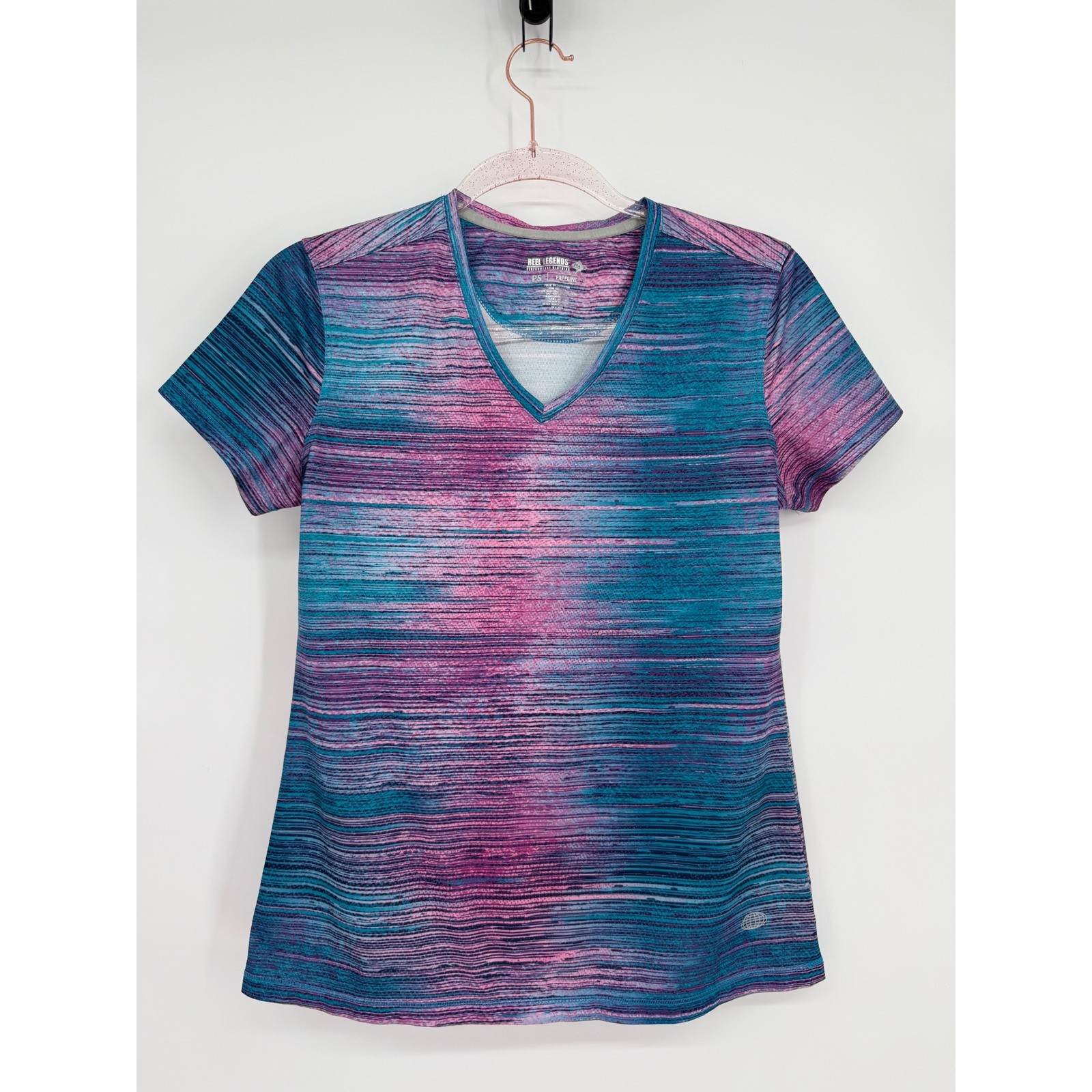 Reel Legends Freeline Performance Shirt Womens Purple Blue V