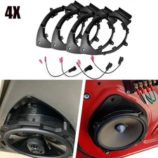 For Chevrolet GMC Buick 4pcs 6.5" Speaker Mounting Adapter Brackets&Wire Harness