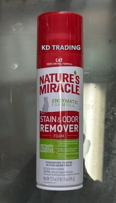 NATURE'S MIRACLE Enzymatic ADVANCED CAT STAIN & ODOR FOAM ELIMINATOR 17.5oz