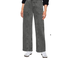 GAP Charcoal Wide-Leg Jeans