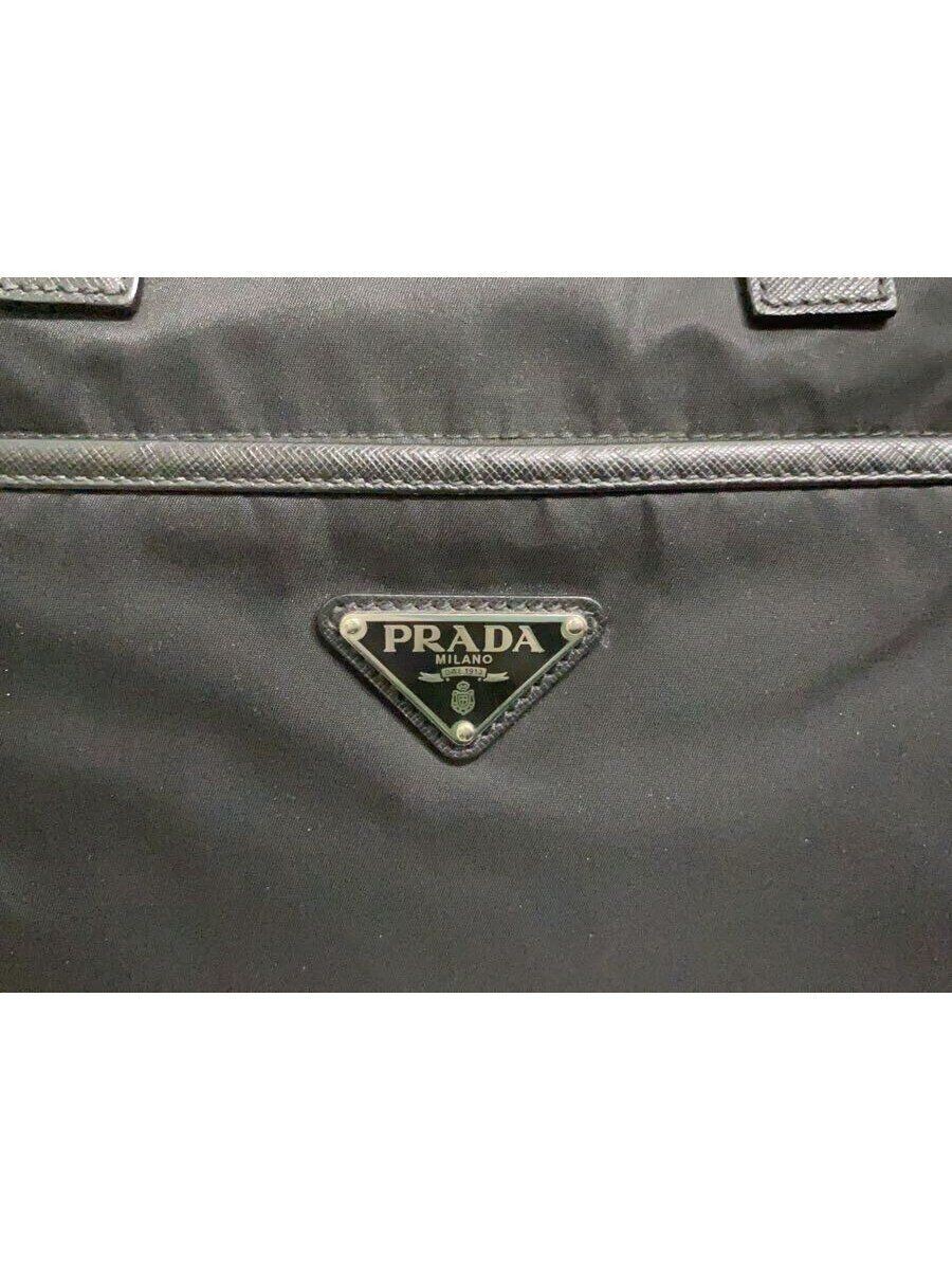 PRADA business bag briefcase nylon Black Used | eBay