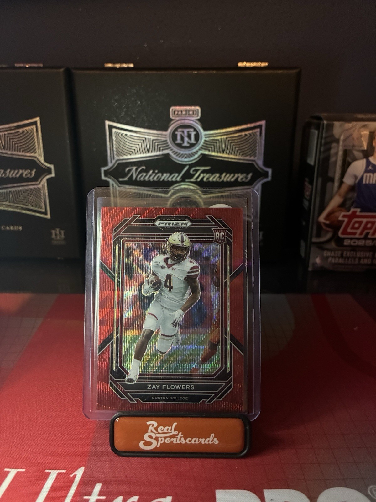 2023 Panini Prizm Draft Picks - Zay Flowers #143 Ruby Wave Prizm (RC)