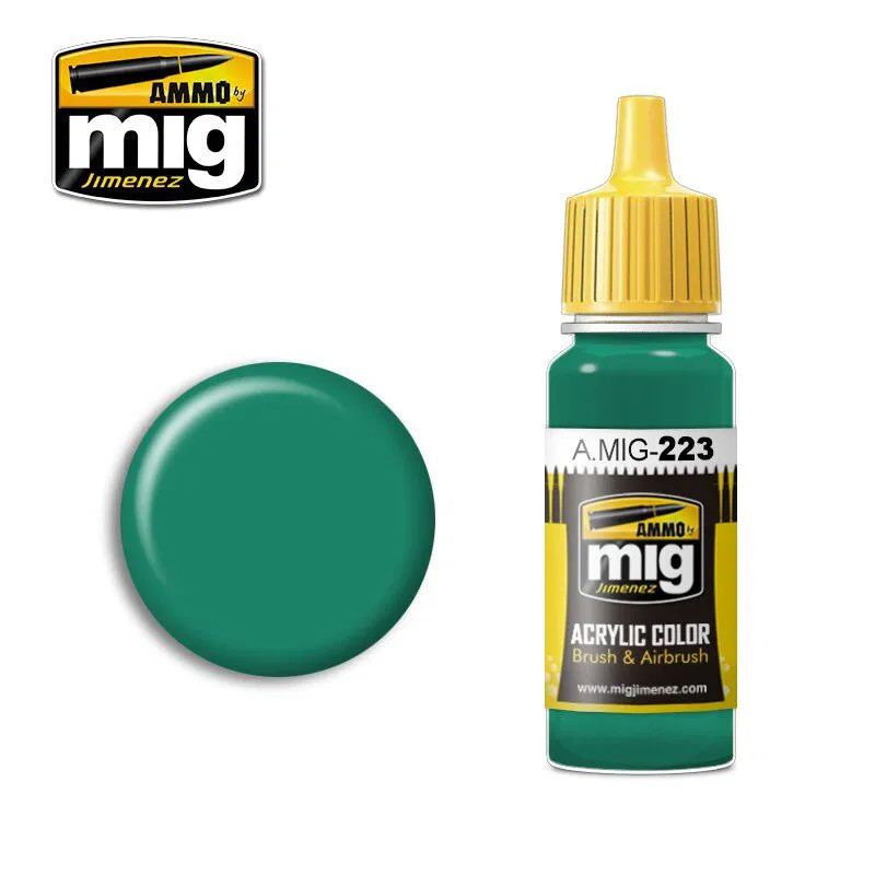 Ammo MIG 223 - Acrylic Paint (17ml) - Interior Turquoise Green