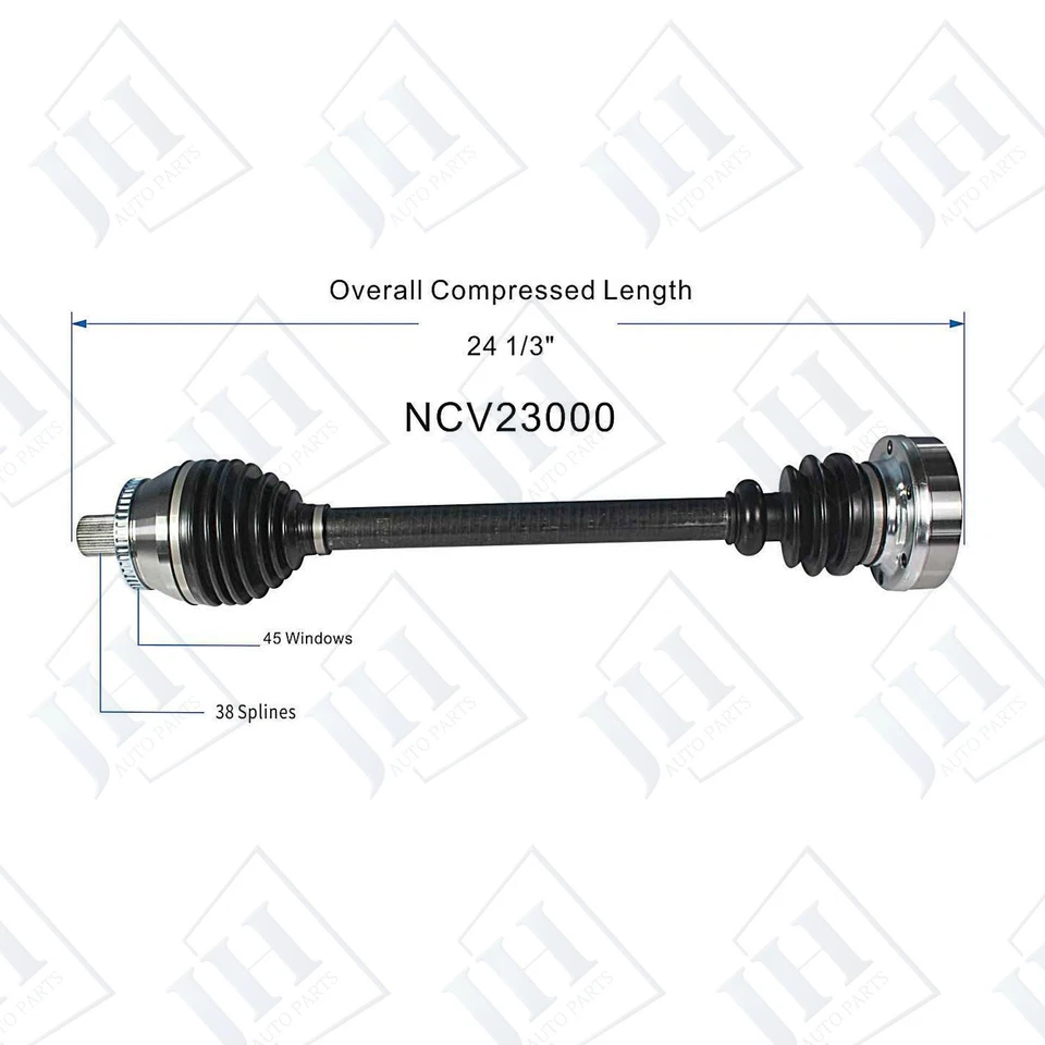 Eje CV conductor delantero izquierdo OE para Audi S4 A4 2000 01 02 V6-2.7L AWD manual Foto 2 de 4