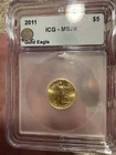 New ListingU.S. Mint 2011 $5 American Gold Eagle 1/10 oz Business Strike ICG MS70