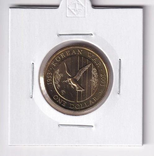 AUSTRALIAN: 2003 $1 THE KOREAN WAR S SYDNEY MINTMARK COIN IN 2X2 HOLDER #4224