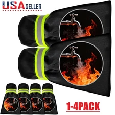 4×Outdoor Faucet Cover for Winter Garden Faucet Tap Socks with Reflective Strips