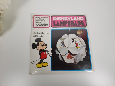 Vintage 70s Disneyland Lampshade Cover Kit- Mickey Mouse & Friends- Scanlite