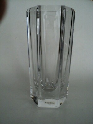 Vtg Kosta Boda Crystal ''Colonna'' Vase #44270 Designed by & Signed Bengt Edenfalk