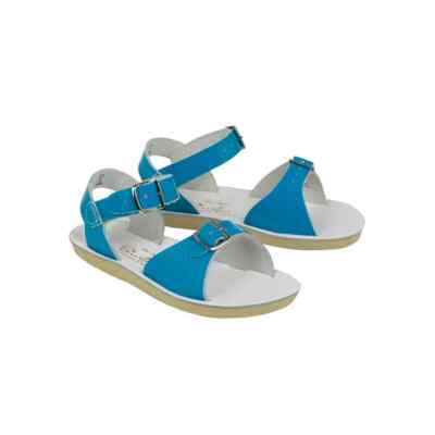 Salt Water Sandals Baby/Toddle Girls Hoy Shoe Surfer Shiny Turquoise NEW 