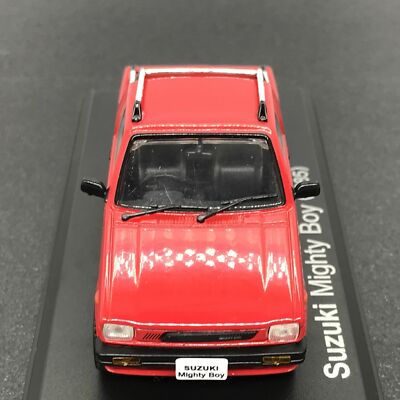 Mini Car Suzuki Mighty Boy 1985 Red 1/43 Scale Box Display