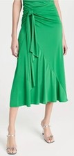CINQ SEPT Sheila Knotted Skirt WOMENS SZ 4 Hyacinth Green NWT 345