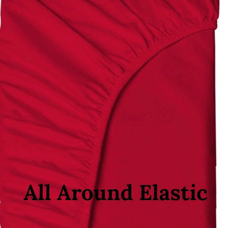 SCALA  ALL BEDDING SET EGYPTIAN COTTON  RED SOLID ALL US~SIZE - Image 2 of 4