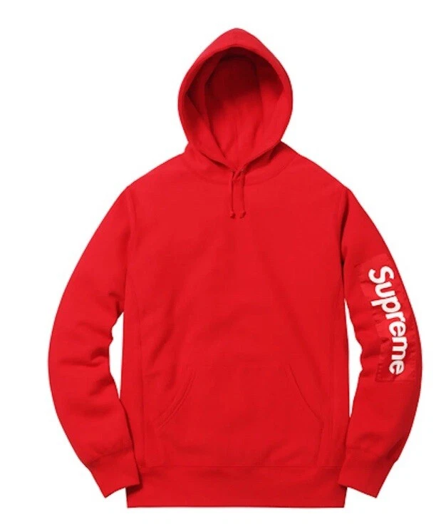 Sweat à capuche patch manches suprême mousse vert olive boîte logo ouverture magasin