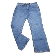 Kirkland Signature Women's High Rise Straight Leg Jeans w Pockets Size 10 Blue