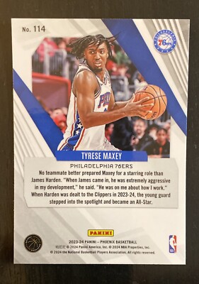 Carte Panini Phoenix 2023 Tyrese Maxey Dream Weaver PSA 10 - Carte Rare SSP - Philadelphia 76ers - Collection NBA