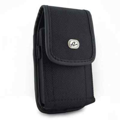 Black Vertical Heavy Duty Rugged w/ Belt Clip Case Pouch 5.19 x 2.63 x 0.61 inch