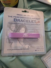 Performance Amulet Bracelet ~ Increase Strength, Endurance, Balance LARGE purple