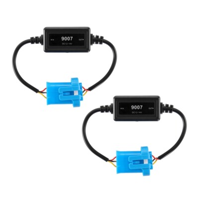 2X LED 9007 Headlight Canbus Error Free Anti Flicker Resistor Canceller Decoder