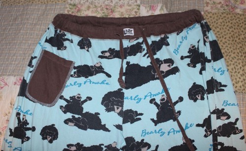 Large Juniors Lazy Bearly Awake Yoga PJ Pant Lounge Sleep Pants - Picture 4 of 8