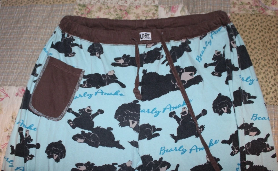 Large Juniors Lazy Bearly Awake Yoga PJ Pant Lounge Sleep Pants - Image 4 of 4