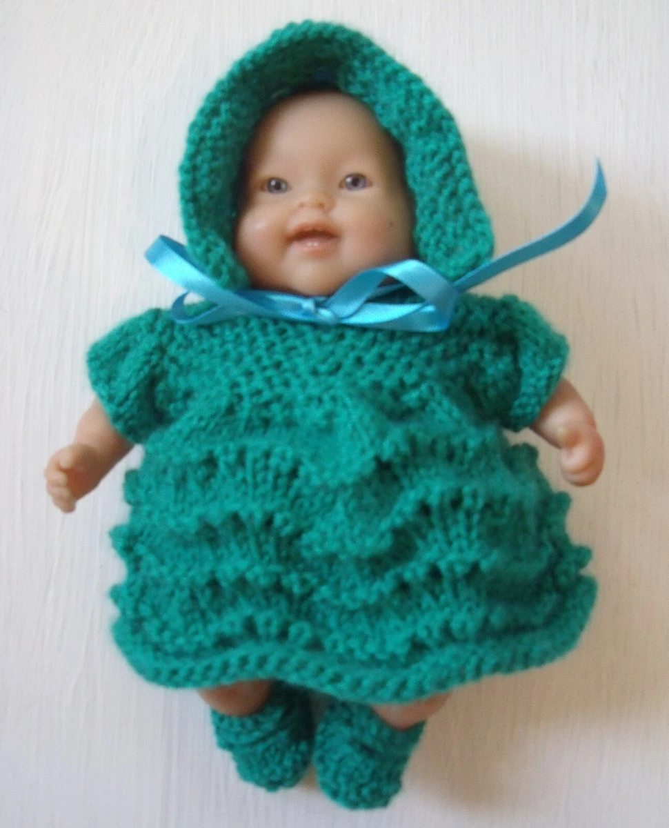 4pce Deep Aqua set Hand Knitted Dolls Clothes 20 22cm 8 9inch eBay