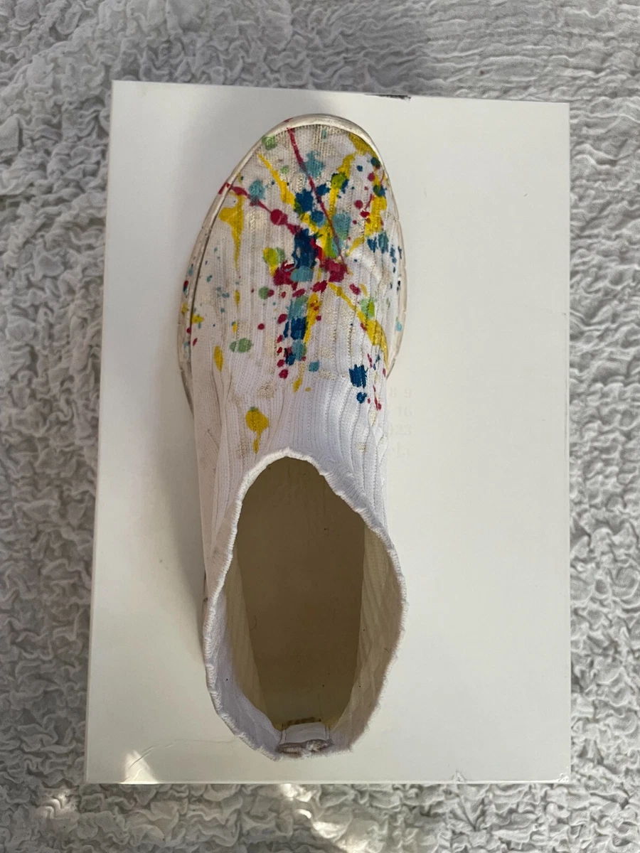 Maison margiela paint hotsell splatter sock sneakers