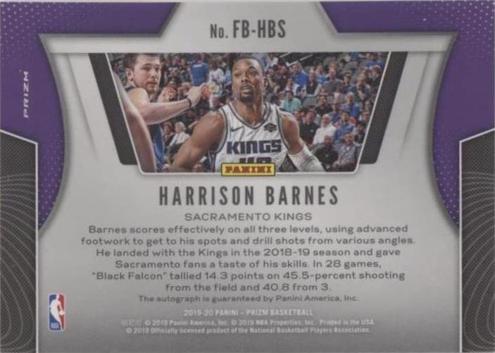 2019-20 Panini Prizm - Harrison Barnes #FB-HBS for sale | eBay