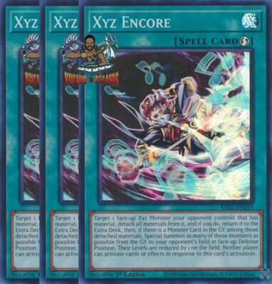 Yugioh! 3x Xyz Encore RA02-EN059 Ultra Rare 1st Ed NM