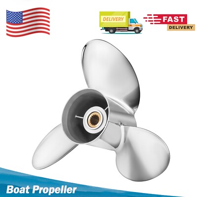 13 3/4 x 17 Stainless Boat Propeller Engines fit Yamaha  150-250HP 15 Tooth,RH