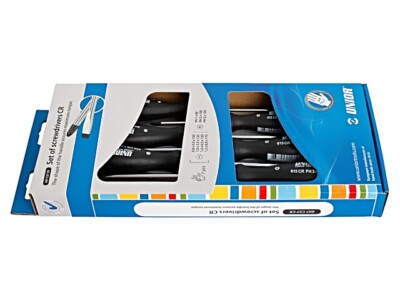 617026 set: screwdriver Phillips flat CR cardboard box 7pcs. UNIOR