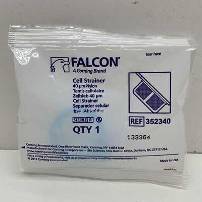 Lot of (35) Falcon 352340 Sterile Cell Strainer 40µm Nylon, Blue ...