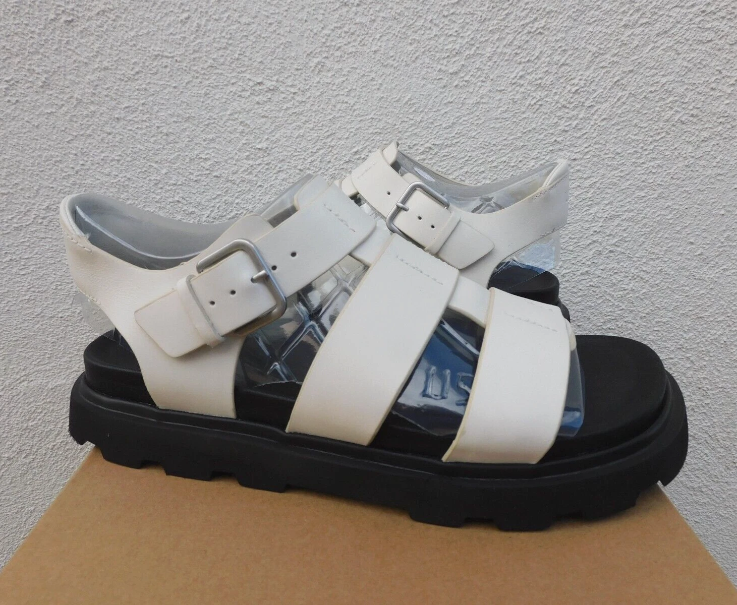 SANDALI CON PLATEAU UGG GELSOMINO PELLE CAPITELLE CINTURINO DONNA US 7 EUR 38 ~NUOVI CON SCATOLA