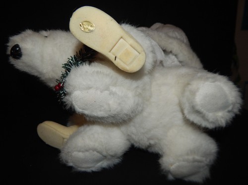 Navidad Viejo Mundo Papá Noel Peluche 15" Peluche Decoración Montar Oso Polar - Imagen 4 de 7