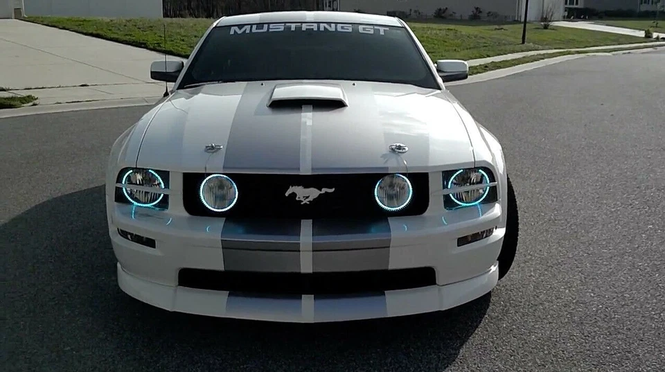 2005-2009 Oracle Ford MUSTANG Colorshift LED Scheinwerfer + Halo Set Mit / - Bild 4 von 4