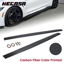Side Skirt Extension Rocker Panel Carbon Fiber MP Style For BMW F82 F83 M4 15-20