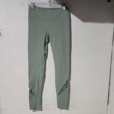 ALO Yoga Mint Green Leggings with Lattice Detail Women's Size Small