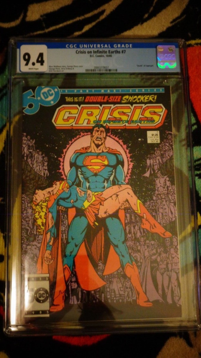 Crisis On Infinite Earths #7 CGC 9.4 NM 1985 DC Perez Cover