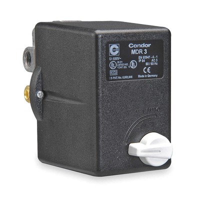 CONDOR USA, INC 31KG3EEX PrsureSwtch,Auto/Off/Rest,3PST,60-232psi 3AFZ9