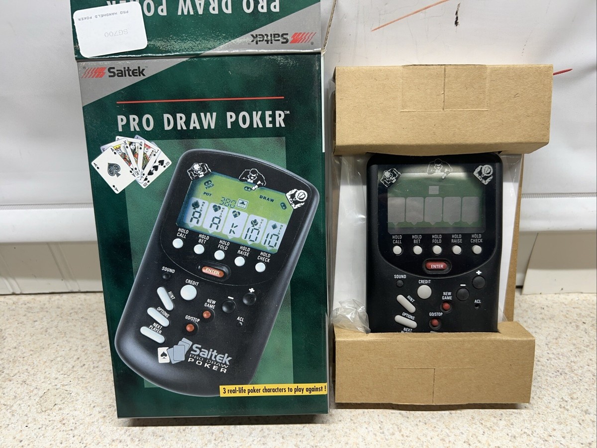 Vintage 90s 1994 Saitek Pro Draw Table Poker Electronic Hand Held