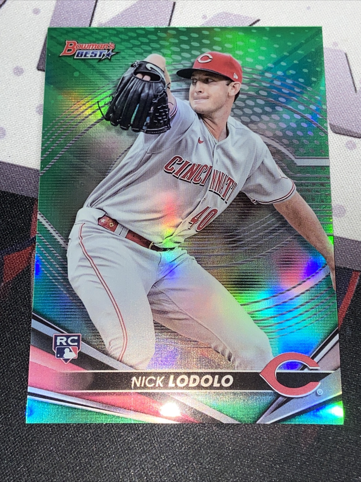 2022 Bowman's Best #56 NICK LODOLO RC ROOKIE GREEN REFRACTOR #d 89/99