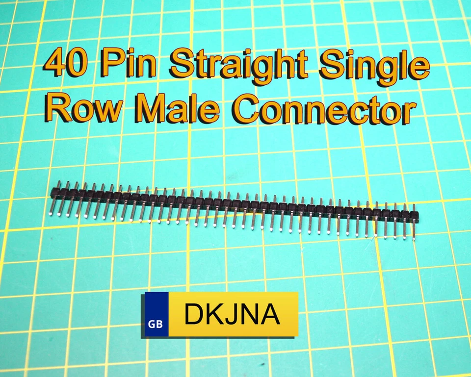 10PCS 40 Pin 1x40 Single Row Male 2.54 Breakable Pin Header Connector Strip Row - Image 2 of 3