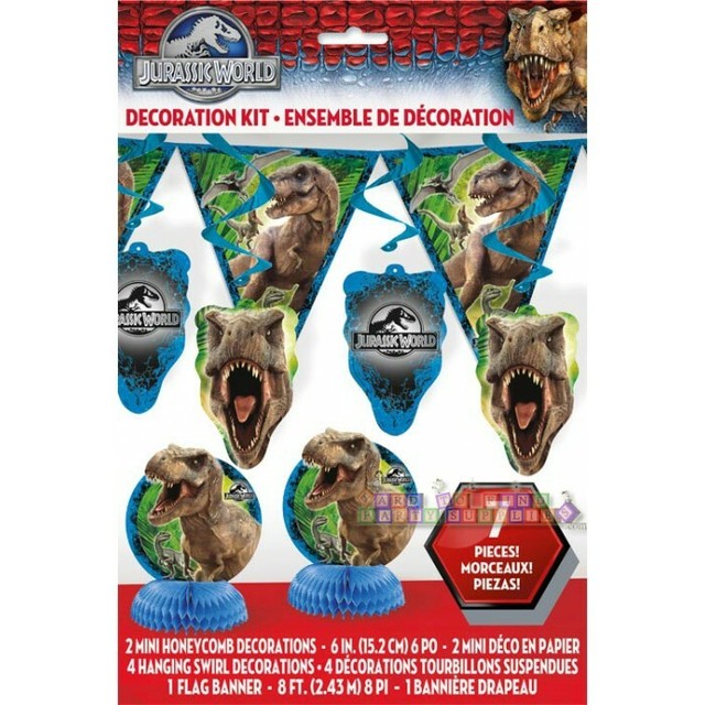 7pc Decoration Kit Jurassic Park World Dinosaur Kids Birthday