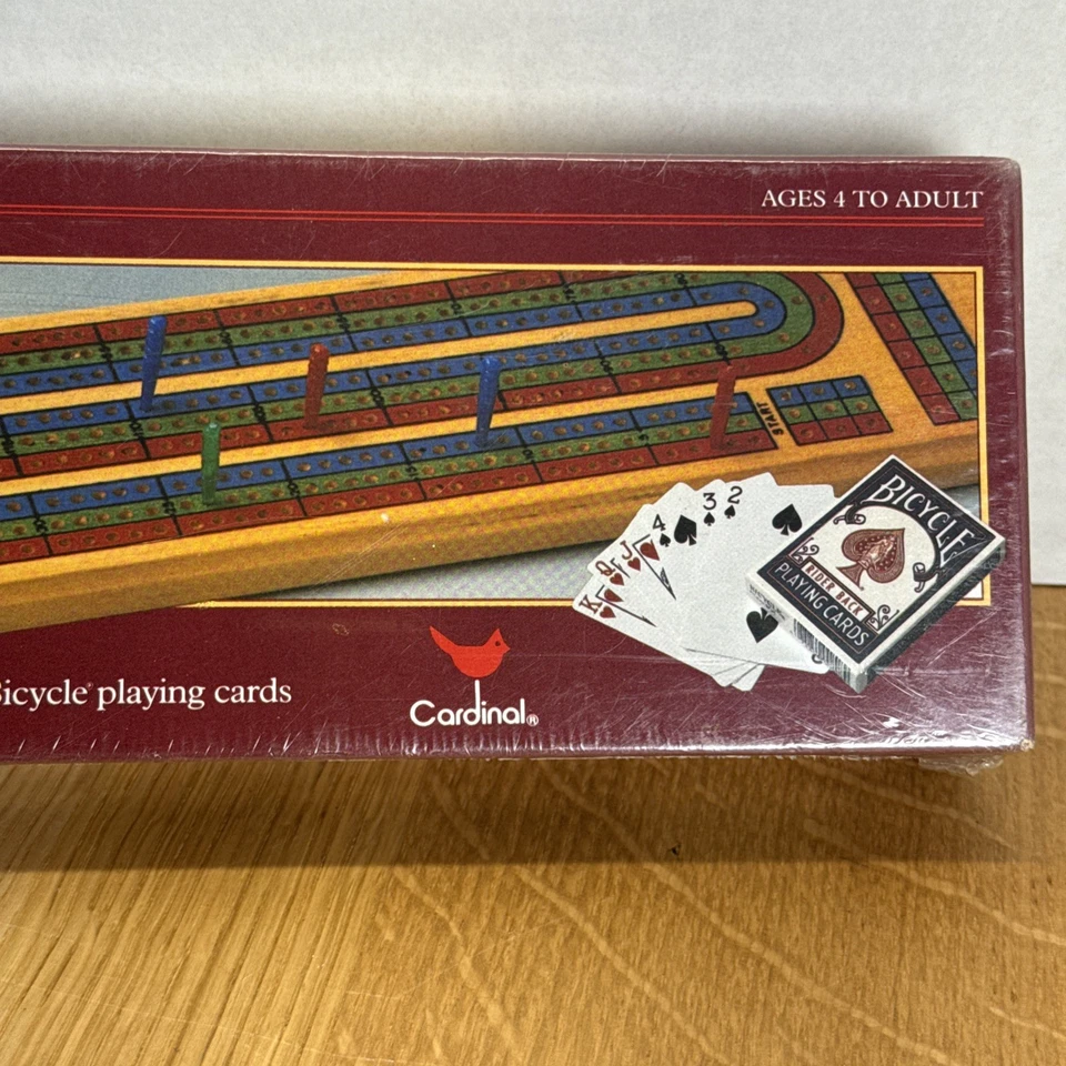Premier Edition Deluxe Solid Wood Cribbage Set Board Game Cardinal Ind. 1993 New - Image 3 of 4