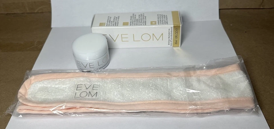 New Sealed Eve Lom Renewal Treatment Oil 1.0 Fl Oz W/ Headband & 0.7oz Cleanser - Image 2 of 4