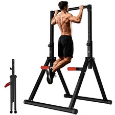 DOBESTS Power Tower Pull Up Bar Free Standing, Adjustable Foldable Pull Up St...