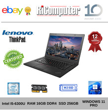 Lenovo ThinkPad T470 i5 16GB RAM SSD 256GB Windows 11 Pro Notebook 14"