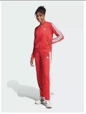 Adidas Essentials 3-Stripes Track Suit in Red Brand New
